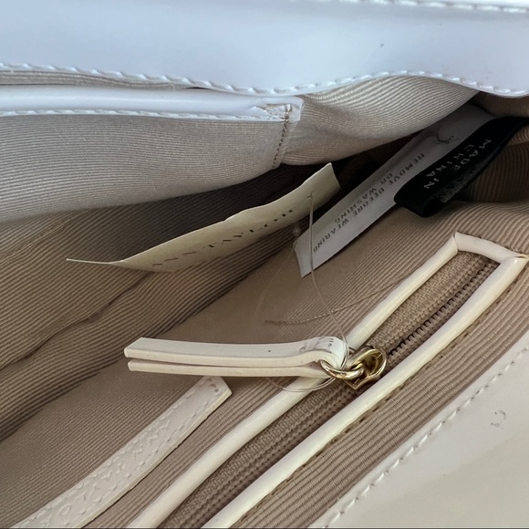 NWT Y2K White Patent Buckled Baguette Bag - Picture 7 of 11